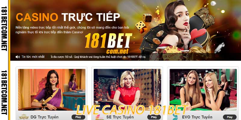 live casino 181bet